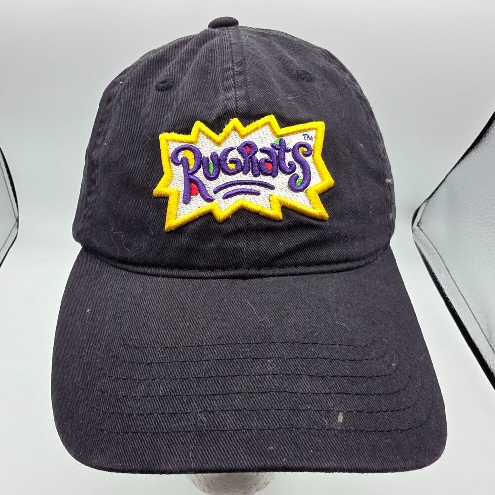 Nickelodeon Rugrats Adult Adjustable Black Baseball Cap Cartoon Logo Hat